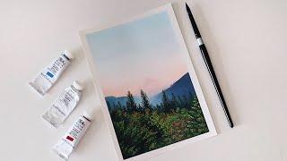 Gouache Tutorial | How to Paint a Landscape