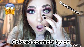 Trying colored contacts for the first time!|Theminteye