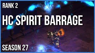 Witch Doctor Rank 2 HC Spirit Barrage Clear GR 135 Season 27 Diablo 3