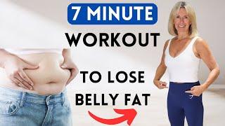 Lose Belly Fat FAST! 7 Min Home Workout | Easy + Low Impact Moves