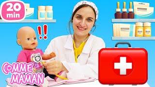 Comme maman: Jeux au docteur avec Baby Born Emily. Emily, est-elle en bonne santé?