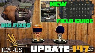 Icarus Week 147 Update! NEW Items Field Guide, HUGE QoL Changes, Null Zone Hits EB SOON, Oil & More!