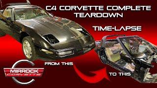 Complete Teardown of a C4 Corvette - Mirrock Corvette Time-lapse