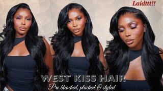 Bomb Brown Wavy Hair on a Brown Skin Girl | Frontal Wig Install With Widows Peak Ft Westkiss Hair