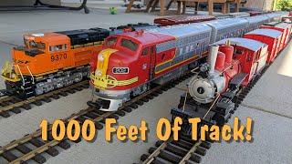 It Took Over $8000 Worth Of Track To Make This Huge G-Scale Model Train Layout!