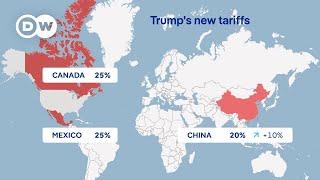 Trump sticks to 'trade war' policy despite tumbling stock markets, announces EU tariffs | DW News