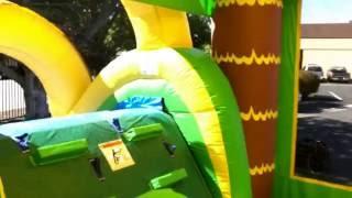 JumpOrange Commercial Grade 13’ x 30’ Mega Tropical Aloha Waterslide Combo