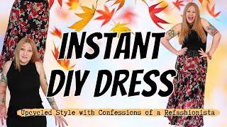 Thrift Flip: Nearly instant DIY dress - a very easy refashion tutorial