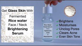 Glass Skin Rice Water Facial Serum With Fermented Rice Water, Hyaluronic Acid And Niacinamide