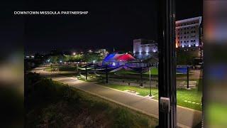 New colored lights illuminate Caras Park in Downtown Missoula