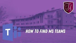 How to find MS Teams