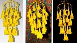 Tassel Wall Hanging DIY - Wall Hanging Craft ideas Easy with Wool - Nusrat DIY Crafts