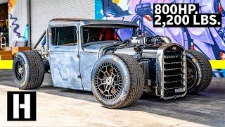 800hp Coyote Powered Hot Rod... on LeMans Wheels?? Mike Burroughs Ford Model A truck