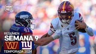 Washington Commanders vs. New York Giants | Resumen NFL en español - Semana 9 | NFL Highlights 2024