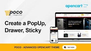 Create a PopUp, Drawer, Sticky - OpenCart Poco theme