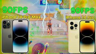 iPhone 14 Pro Max vs iPhone 14 Pro Bgmi Test | 90FPS vs 90FPS| #pubgmobile  #iphone #bgmi