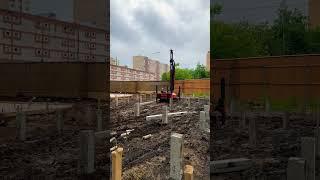 Забивка свай #construction #дом #стройка #стройка