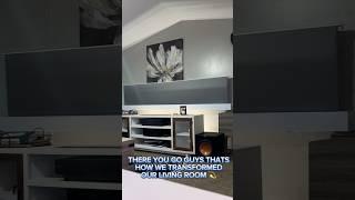 Watch us transform our living room with this Vividstorm 120” Screen  #quicktechav #vividstorm #diy