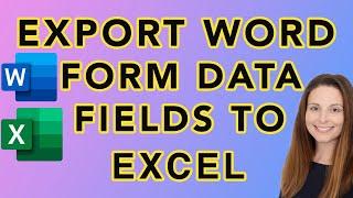 How To Export Word Form Data Fields To Excel