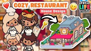 COZY RESTAURANT HOUSE IDEA!! ️ || Aesthetic Family of 4 || Toca Life World