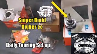 Sniper build for higher Cc Daily Touring set up by GSW ito yung Upgrade parts PITSBIKE | BJmoto