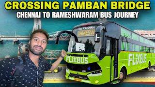 CROSSING PAMBAN BRIDGE | Chennai to Rameshwaram Bus Journey