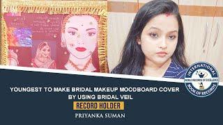 YOUNGEST TO MAKE BRIDAL MAKEUP MOODBOARD COVER BY USING BRIDAL VEIL