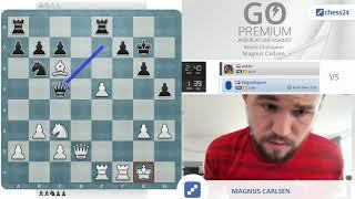 World Champion's technique | Magnus Carlsen vs. chess24 user Xakka