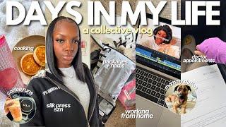 COLLECTIVE VLOG .* days in my life, silk press szn, dr appts, working from home, coffee runs + more