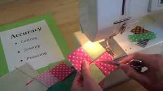 MATCHING INTERSECTIONS - Sewing (#3 of 4 videos) - LearnHowToQuilt.com  BEGINNER BASICS