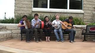 Goitse from Ireland performing on Floyd's Bench in Muskegon, Michigan