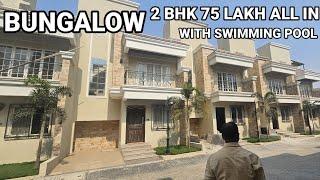 2 BHK ROWHOUSE WITH BALCONY, SWIMMING POOL, TERRACE  75 LAKH ALL IN