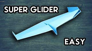 SUPER PAPER PLANE EASY to MAKE | SUPER GLIDER (Very easy)