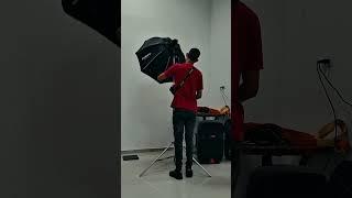 Armando mi equipo de iluminación para unas fotografías de Judo