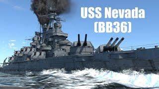 Standard-type battleship USS Nevada ( War Thunder Naval Cutscene & Gameplay )