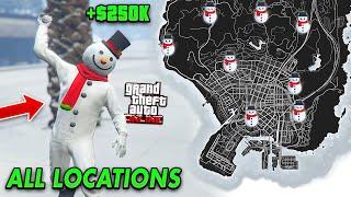 *NEW* Unlock the LIMITED TIME Snowman Outfit in GTA Online! (ALL Snowmen Map Locations)