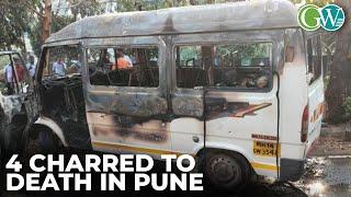 "EMERGENCY EXIT FAILED TO OPEN": 4 CHARRED TO DEATH AFTER MINI BUS CATCHES FIRE IN PUNE