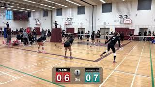 LS Flash (25) vs. Hummingbird Heat (23) - set 1