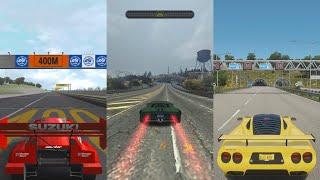 Reaching 400 km/h (~250 mph) in 60 different racing games (NFS, Forza, Gran Turismo and many more)