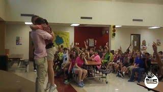 This Marine Surprised his Baby Sister at School When She Was Least Expecting it