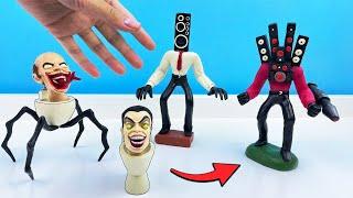 Леплю фигурки Skibidi Toilet из пластилина. Титан Спикермен vs Скибиди Туалет vs Паразит от Лепка ОК
