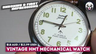 Vintage Mechnical Watch for $13.99?? HMT Hand wound watch from eBay Unboxing & First Impressions