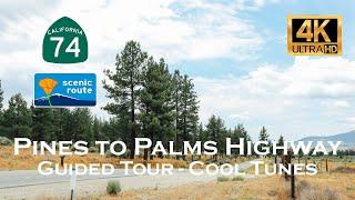 4K Scenic Drive - Pines to Palms Highway 74 - Guided Tour