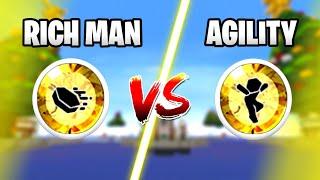 Rich Man S VS Agility S Rune in Bedwars | Blockman Go Bedwars