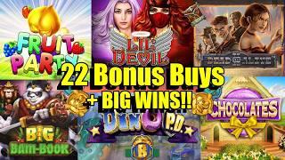 23 Bonus Buys With Kevin + Community BIG WINS!!  Lil Devil Heart Stopper, Fruit Party & Much More