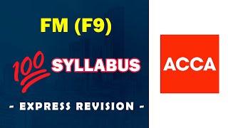 ACCA FM (F9) | REVISION | 2024 | Just in 135 Mints