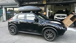 กล่องสัมภาระบนหลังคา KETSU RoofBox M2 ติดตั้ง Nissan Juke จู๊ค กล่องติดหลังคารถ ที่ใส่ของบนหลังคา