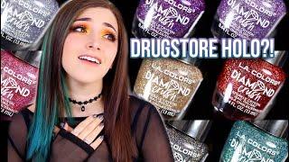 LA Colors Diamond Crush Nail Polish Collection - Drugstore HOLO! || KELLI MARISSA