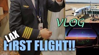 First flight to LA in Air Premia / Pilot VLOG