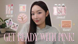  핑크템들로 가득한 GRWM  입생로랑 신상 캔디글로우 / 퍼퓸드말리 델리나 리미티드